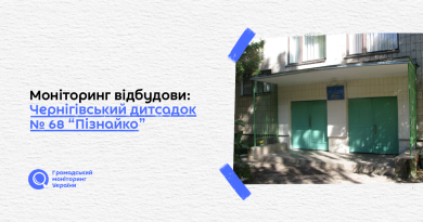 Моніторинг відбудови: Чернігівський заклад дошкільної освіти № 68 “Пізнайко”