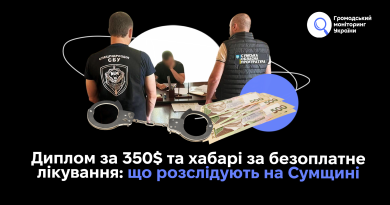 Диплом за 350 доларів, світильники вдесятеро дорожчі та хабарі за безоплатне лікування: шо розслідують на Сумщині 
